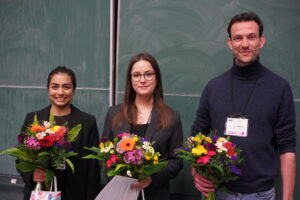 Nadja Treiber with second and third prize winners