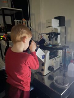 Important visitors at the lab